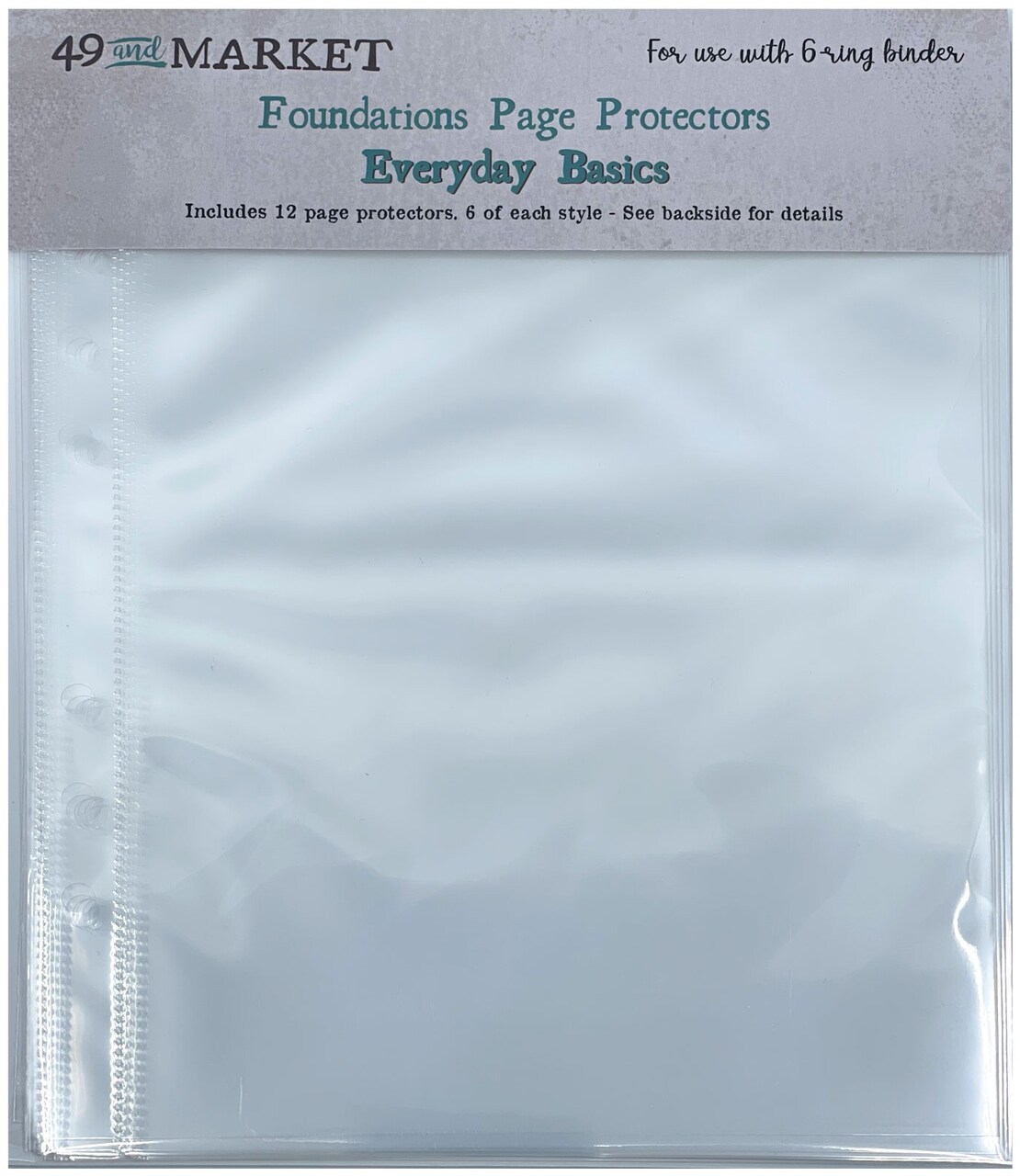 49 And Market Foundations Page Protectors 6X8 12/Pkg-Everyday